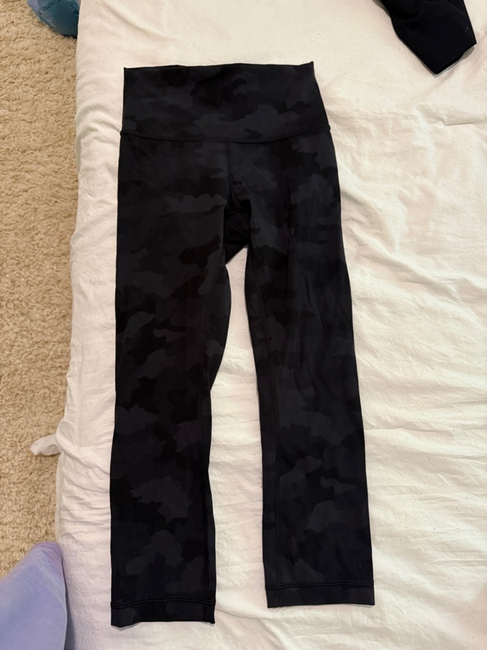 Lululemon Black Camouflage High-Waist Leggings
